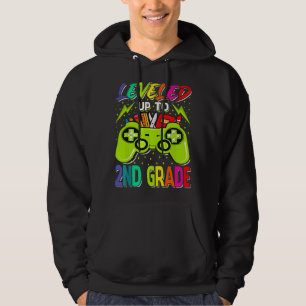 Levelled Up To 2nd Grade Gamer Back To School Firs Hoodie