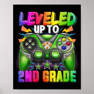 Levelled Up To 2nd Grade Gamer Back To School Firs Poster