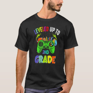 Levelled Up To 2nd Grade Gamer Back To School Firs T-Shirt