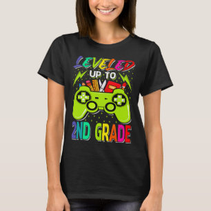 Levelled Up To 2nd Grade Gamer Back To School Firs T-Shirt