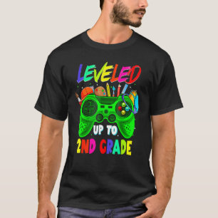 Levelled Up To 2nd Grade Gamer Back To School Seco T-Shirt