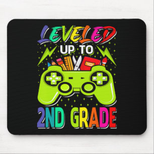 Levelled Up To 2nd Grade Gamer Ck To School First  Mouse Pad