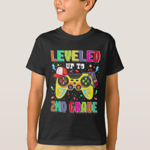 Levelled Up To 2nd Grade Gamer First Day Boys Back T-Shirt