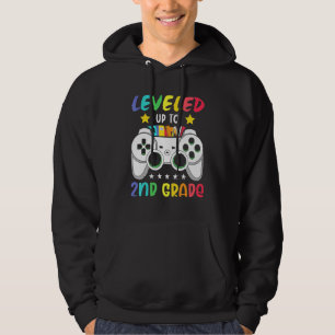 Levelled Up To 2nd Grade Second Grader School Grad Hoodie