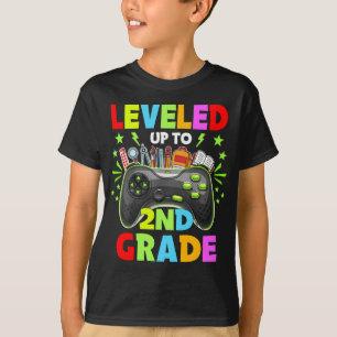 Levelled up to 2nd Grade Teacher 2nd Grade Back to T-Shirt