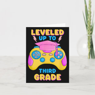 Levelled Up To 3rd Grade Back To School Boys Card