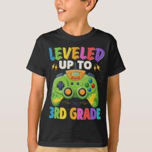 Levelled Up To 3rd Grade Gamer Back To School Boys T-Shirt