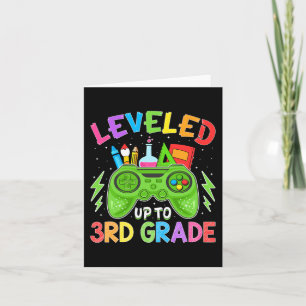 Levelled Up To 3rd Grade Gamer Back To School Firs Card