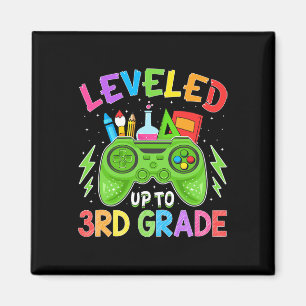 Levelled Up To 3rd Grade Gamer Back To School Firs Magnet