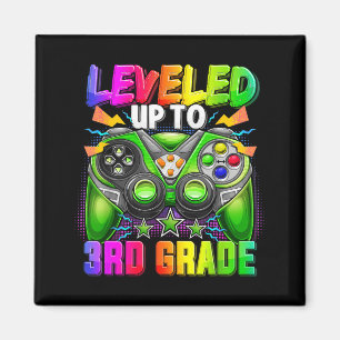 Levelled Up To 3rd Grade Gamer Back To School Firs Magnet