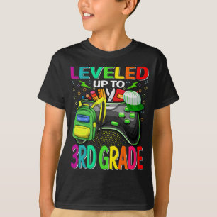 Levelled Up To 3rd Grade Gamer Back To School Firs T-Shirt