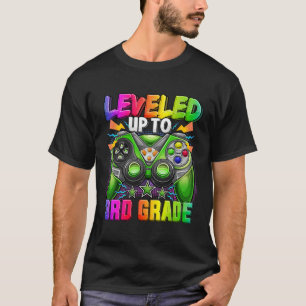 Levelled Up To 3rd Grade Gamer Ck To School First T-Shirt