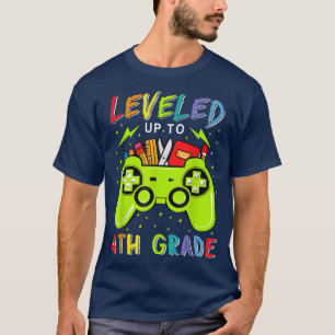 Levelled Up To 4th Grade Gamer Back To School Firs T-Shirt