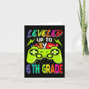 Levelled Up To 6th Grade Gamer Back To School Firs Card
