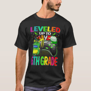 Levelled Up To 6Th Grade Gamer Back To School T-Shirt