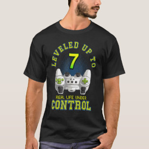 Levelled Up To 7 Gamer 7th Birthday Men Women Boys T-Shirt