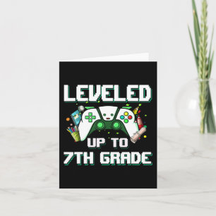 Levelled Up To 7th Grade Gamer Back To School Boys Card