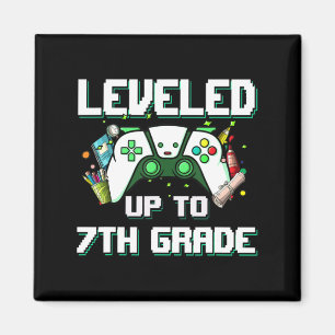 Levelled Up To 7th Grade Gamer Back To School Boys Magnet