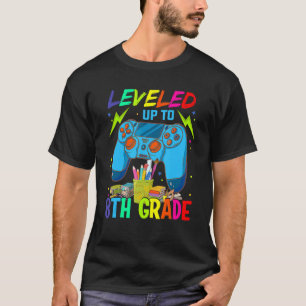 Levelled Up To 8th Grade Back To School Video Game T-Shirt