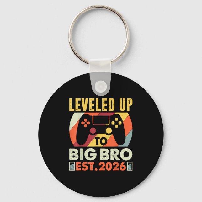 Levelled Up To Big Bro 2026 First Time Big Brother Key Ring (Front)