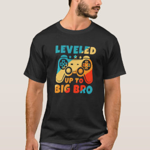 Levelled Up To Big Bro New Brother Gamer T-Shirt