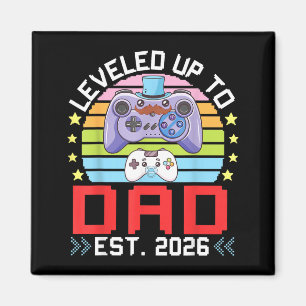Levelled Up to Dad Est 2026 New Gamer Pregnancy Magnet