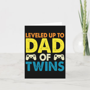 Levelled Up To Dad Of Twins Fathers Day Card