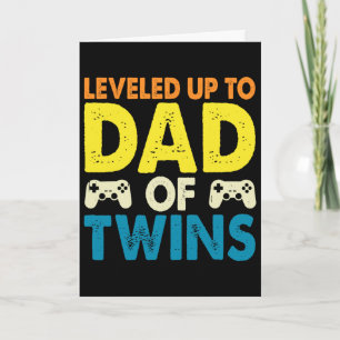 Levelled Up To Dad Of Twins Fathers Day Card