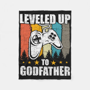 Levelled Up To Godfather Video Gamer Gaming 2  Fleece Blanket