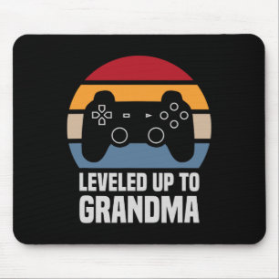 Levelled Up To Grandma Gamer Gaming Pregnancy Anno Mouse Pad