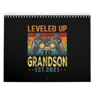 Levelled Up To Grandson 2021 Video Gamer Calendar