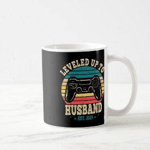 Levelled Up To Husband Est 2025 Newly Married Bach Coffee Mug
