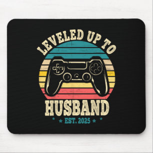 Levelled Up To Husband Est 2025 Newly Married Bach Mouse Pad