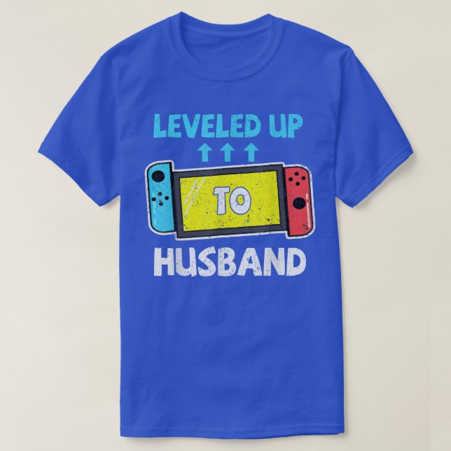 Levelled Up To Husband Newly Married Funny Video G T-Shirt (Design Front)