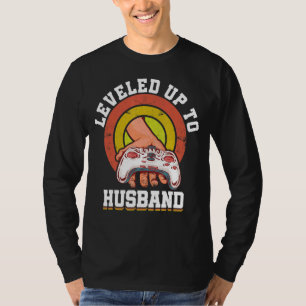 Levelled Up To Husband Video Game Player Console G T-Shirt