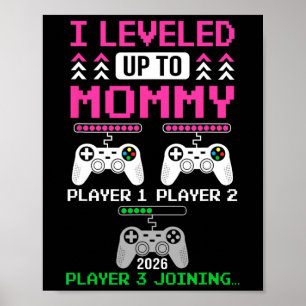 Levelled Up To Mummy Again Funny Funny Gamer Mum E Poster