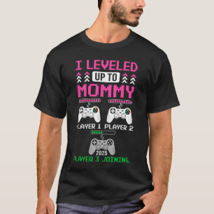 Levelled Up To Mummy Again Funny Funny Gamer Mum E T-Shirt