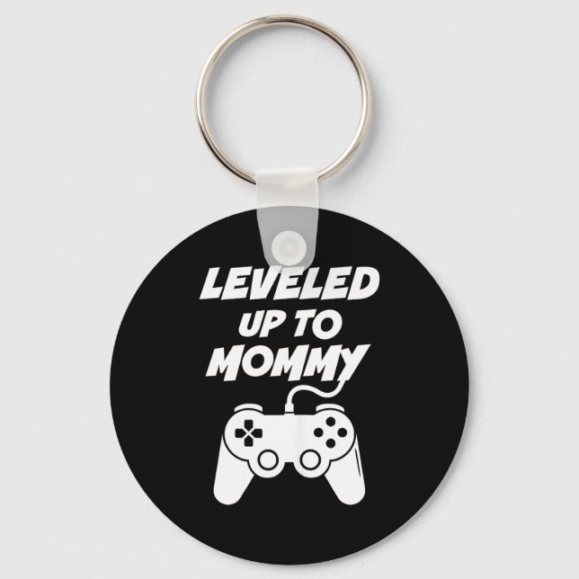 Levelled Up To Mummy  Key Ring (Front)