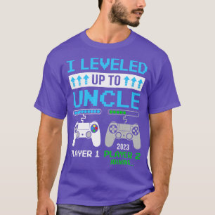 Levelled Up To Uncle 2023 Funny Soon To Be Uncle 2 T-Shirt