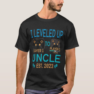 Levelled Up To Uncle 2023, New Uncle Gaming  T-Shirt