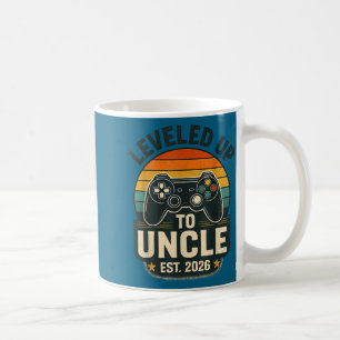Levelled up to uncle 2026 gamer gaming pregnancy coffee mug