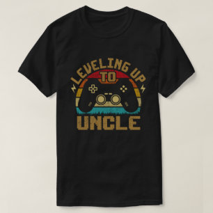 Levelled Up To Uncle Gamer Gaming Future Uncle T-Shirt