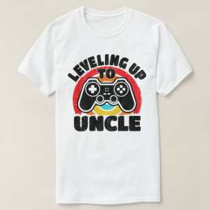 Levelled Up To Uncle Gamer Gaming Future Uncle T-Shirt
