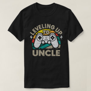 Levelled Up To Uncle Gamer Gaming Future Uncle T-Shirt