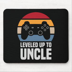 Levelled Up To Uncle Gift Gamer Gaming Pregnancy A Mouse Pad