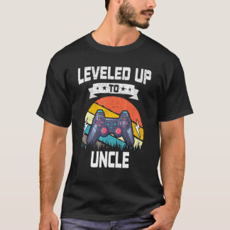 Levelled Up To Uncle Video Gamer Gaming T-Shirt