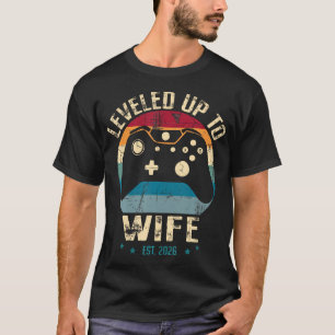 Levelled Up To Wife 2026 Newly Just Married Couple T-Shirt