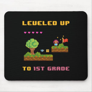 Levelling Up 1st Grade Ck To School Shirt Funny Ga Mouse Pad