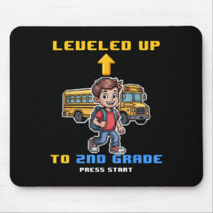 Levelling Up 2nd Grade Back To School Funny Gamer Mouse Pad