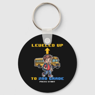 Levelling Up 2nd Grade Ck To School Funny Gamer Bo Key Ring